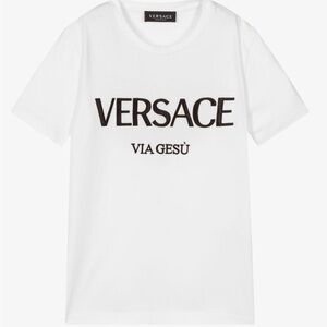 Versace White Short Sleeve Tee Classic Crew Neck